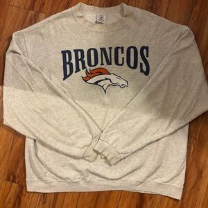 Delta Broncos Light Gray Crewneck Sweater